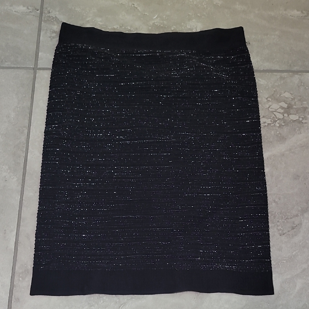 Bebe Gray Pencil Skirt Knee-Length Cocktail